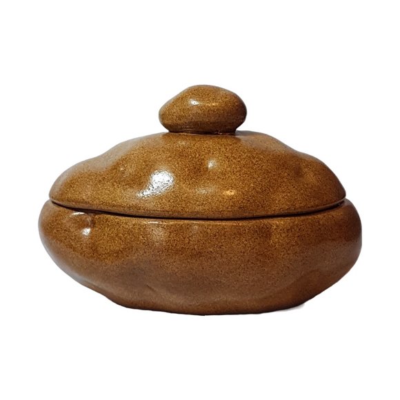 Vintage 70s 80s Ceramic Potato Sour Cream Serving Dish With Lid Retro Kitchen - Picture 10 of 10